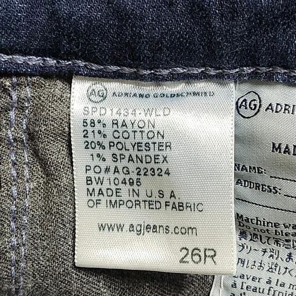 AG Adriano Goldschmied Jeans Womens 26R Prima Mid Rise Cigarette Denim Stretch - Picture 12 of 13